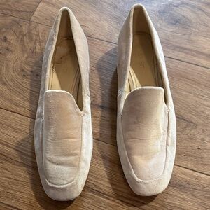 Nine West Soft Beige Suede Loafers